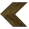 Ekena Millwork 13 3/4"W x 12"H x 3/4"D Vintage Farmhouse 5 1/2" Chevron Barnwood Decor Collection Restoration Green DECR13X12X075CHVGR - alternate 1
